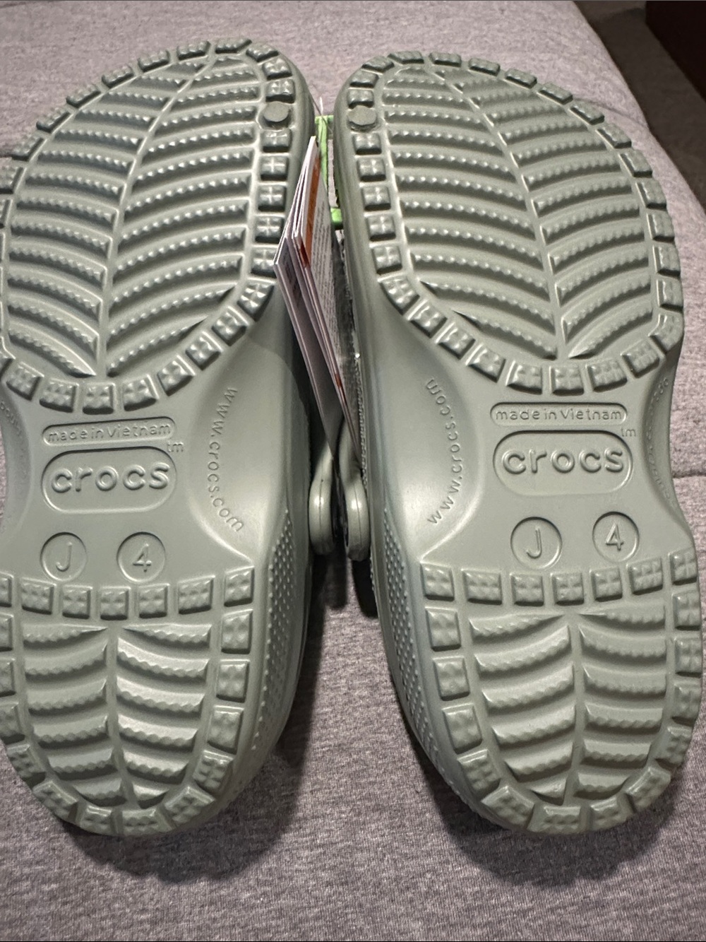 CROCS Kids Classic Clogs in Sage Green - Picture 4 of 5